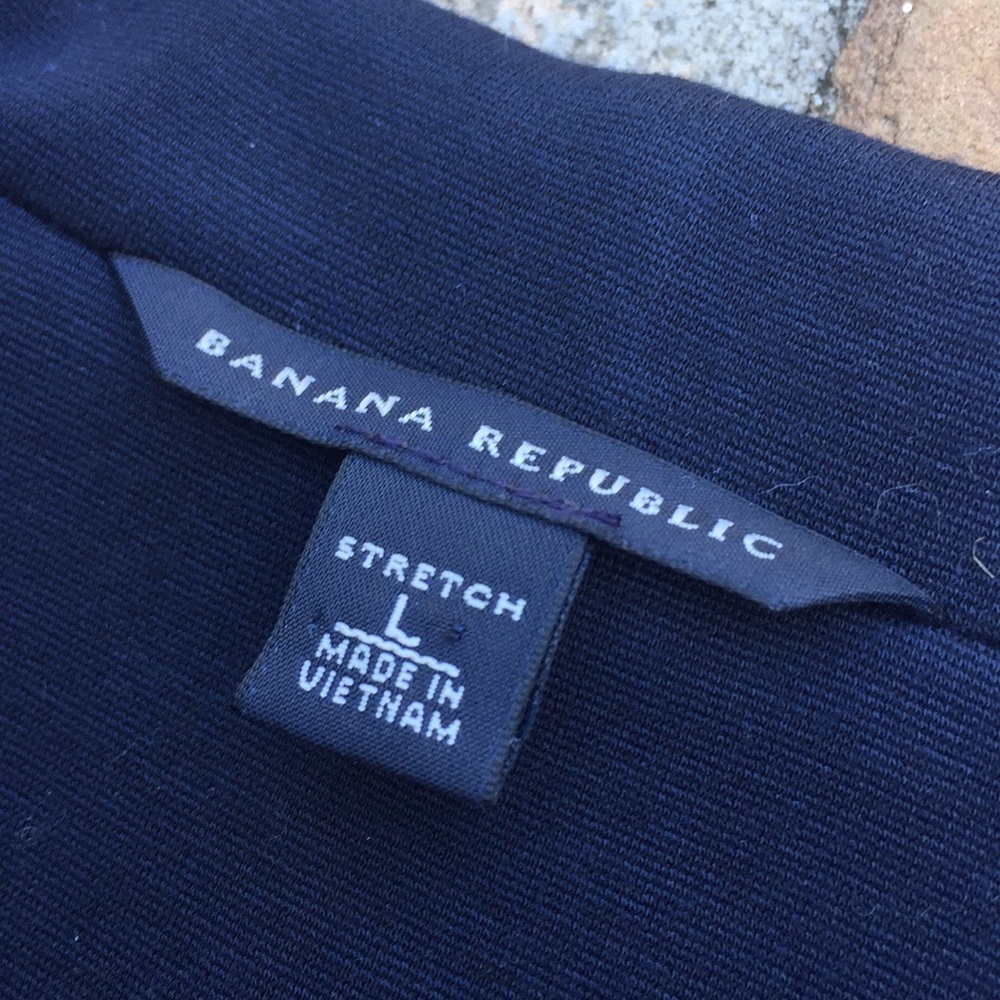 Banana Republic Navy blue jacket blazer stretch L - Picture 3 of 8